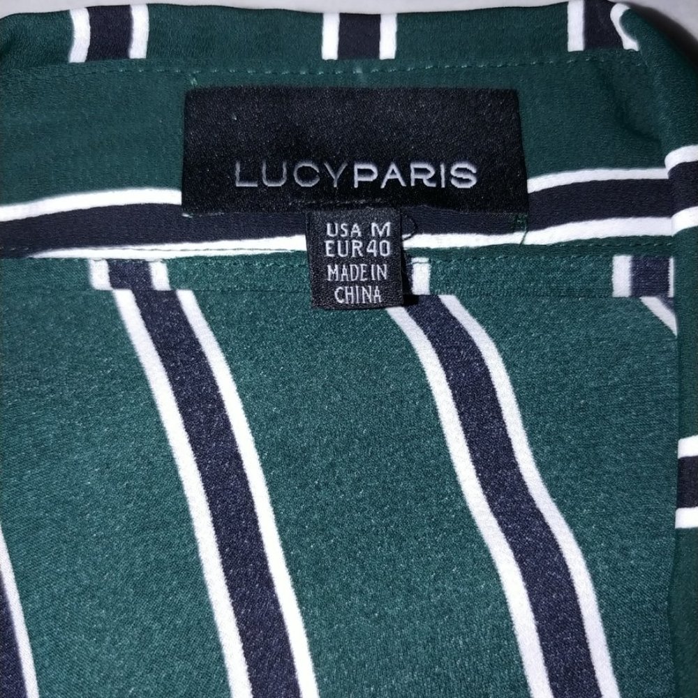 Lucy Paris Long Sleeve Wrap Top SZ M - Picture 2 of 15
